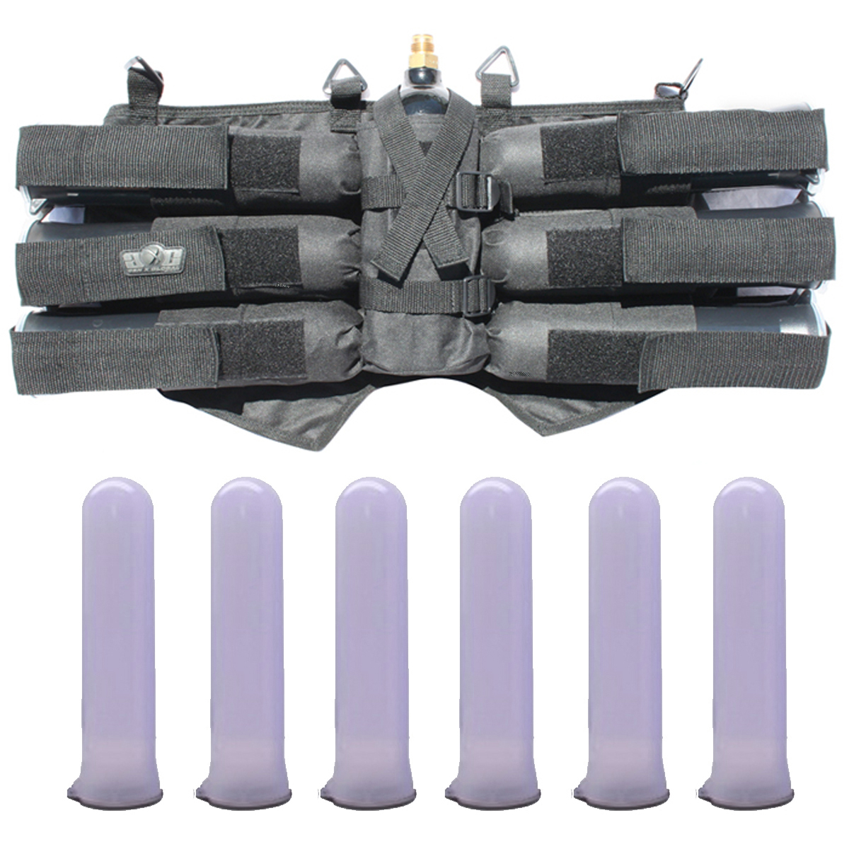 GXG Paintball 6+1 Deluxe Harness Ammo Pack & 140rd Pods