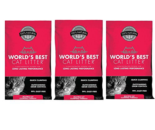 Worlds Best Cat Litter Clumping Litter Formula for Multiple Cats 28-Pounds Pack of 2 
