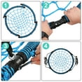 thumbnail image 2 of 40 Inch Spider Web Round Rope Swing with Adjustable Ropes, 2 Carabiners, Blue & Black, 2 of 9
