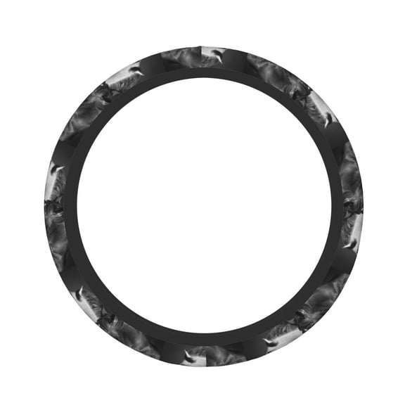 Vsdgher Running horses Pattern Elastic Car Steering Wheel Cover,Car Wheel Cover Protector Car Accessory for Steering Wheel with a Diameter of 14.5"-15"