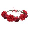 thumbnail image 4 of Guirnalda, diadema con cinta ajustable para mujer, niña, accesorios para el cabello - (blanco/rojo/azul/rosa rosa/rojo aguamarina), 4 of 5