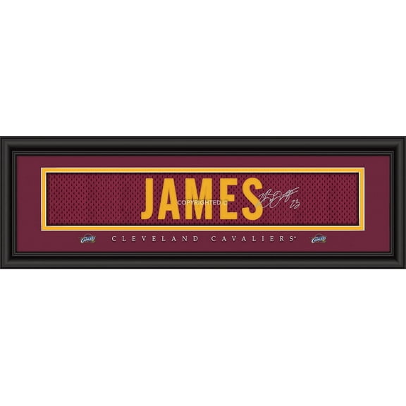 Cleveland Cavaliers Lebron James Signature Print