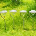 thumbnail image 3 of Decoraciones para exteriores: estaca de acero inoxidable con LED que cambian de 7 colores para iluminar caminos solares y crear un ambiente de jardín, 3 of 7