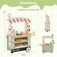 thumbnail image 3 of Costway Kids Snacks & Sweets Food Cart Kids Toy Cart Play Set with 30 PCS Accessories Green, 3 of 8