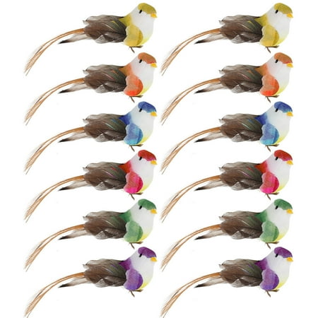 

Mini Simulation Fake Birds Model Perched Woodland Artificial Foam Feather DIY Craft Xmas Tree Ornament
