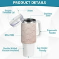 thumbnail image 4 of SKYSONIC 40oz Rose Gold Glitter Mermaid Scales Tumbler With Lid And Straw Travel Coffee Mug Stainless Steel Insulated Thermal Tumblers Cup, 4 of 7
