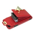 thumbnail image 6 of ELEHOLD for iPhone 7 / iPhone 8 / SE 2022 & 2020 Zipper Pocket Case, Flip PU Leather Wallet Crossbody Shoulder Strap Lanyard Case with Credit Card Holder Women RFID Blocking Purse Phone Cover, red, 6 of 7