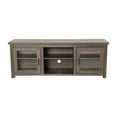 thumbnail image 5 of Masada Rugs Classic TV Stand for up to 80" TVs- Engineered Wood Media Console 65" with Full Glass Door and 3 Shelves in Black Wash, 5 of 12
