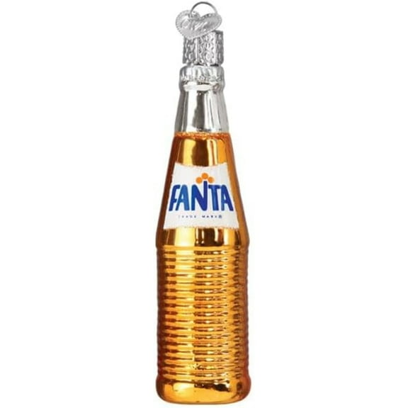 Old World Christmas Blown Glass Ornament for Christmas Tree, Fanta Bottle