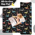 thumbnail image 4 of Dachshund and Sweater Black Pattern Teens Toddler Nap Mat with Pillow, Sleeping Mat Bag for Preschool Daycare 59"x22", 4 of 6