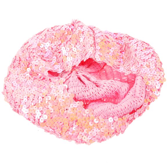 DINHEAROM 1Pcs Women Sparkly Sequins Beret Hat Durable for Photography Accessories