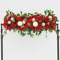 thumbnail image 3 of Artificial Wedding Arch Flowers Hanging Backdrop Decor Display for Wedding Arch and garden Outdoor Wall Decorations Red, 3 of 7