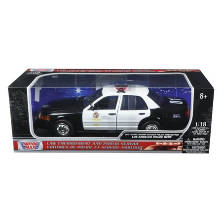 Police 2007 Ford Crown - 2001 Ford Crown Victoria Los Angeles Police Department LAPD Car 1/18 Diecast Car Model by Motormax