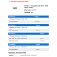 thumbnail image 2 of Air Filter - Compatible with 2011 - 2020 Toyota Sienna 2012 2013 2014 2015 2016 2017 2018 2019, 2 of 2