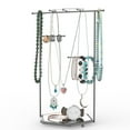 thumbnail image 4 of Mango Steam Tabletop Hexagon Jewelry Tower / Display Stand for Bracelets & Necklaces - Silver, 4 of 9
