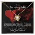thumbnail image 3 of To My Wife Distance Teaches Us Infinity Knot Necklace Message Card, 3 of 17