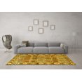 thumbnail image 3 of Ahgly Company Machine Washable Indoor Square Persian Yellow Traditional Area Rugs, 5' Square, 3 of 4