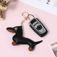 thumbnail image 7 of 2 PCS Leather Dachshund Keychain, Dachshund Keychain Bag Pendant Key Chain Cute Puppy Dog Charm Gifts, Yellow, 7 of 7