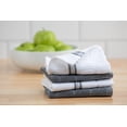 thumbnail image 4 of Mainstays Cotton Striped Dishcloths, 4-Pack, Gray and White, 12x12 Inch, 4 of 6