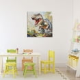 thumbnail image 3 of Stupell Industries Bohemian Enchanting T-Rex Roar Canvas Art, 24 x 24, by Creative Studio, 3 of 8