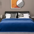 thumbnail image 6 of Mellowdy Extra Thick Hearty Plush Blanket - 500GSM Twin/Full Warm Blanket for Winter, Fall, Couch, Bed (Sapphire Blue, 60x80 inches), 6 of 9