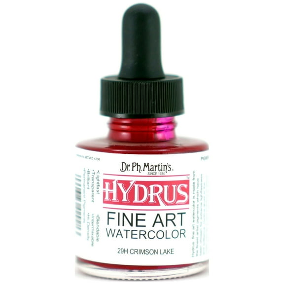 Dr. Ph. Martin's Hydrus Fine Art Watercolor, 1.0 oz, Crimson Lake (29H)