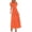 Orange, variant on Summer Dresses for Women Eyelet Square Neck Puff Sleeve Smocked Wedding Guest Maxi Dress with Pockets