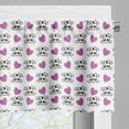 thumbnail image 5 of Ambesonne Teen Valance & Curtain, Emo Skulls Hearts Funky, 55"x24", Violet Black White, 5 of 7