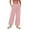 Pink, variant on BiZtdJrK Cotton Linen Pants for Women Elastic High Waisted Straight Wide Leg Pants Baggy Comfy Lounge Beach Trousers with Pockets Army Green XL