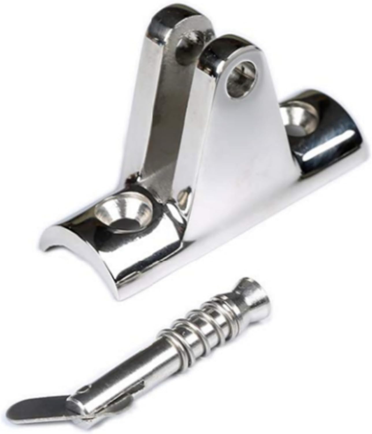 ABPETE 316 stainless steel hinges, Stainless Steel 316 Pair of Bimini Top Deck Hinge ,90°Fitting Concave Base Hardware with Quick Release Pin with Fasteners