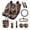 American Flag Deer, variant on FOR U DESIGNS Leopard American Tribal Aztec Print Car Seat Covers Full Set of 13 Steering Wheel Cover, Seat Belt Pads, Car Garbage Can, Rearview Mirror Cover, Cup Coasters and Key Chains