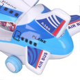 thumbnail image 3 of Kids Electric Airplane Toy Lights Music Openable Door High Simulated Aircraft Model with Water Mist Spray Blue, 3 of 4