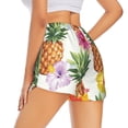 thumbnail image 3 of Bixox Women's Hawaiian Pineappl pattern 2 in 1 Running Shorts - Lightweight Athletic Workout Gym Yoga Shorts Liner with Pockets - X-Large, 3 of 7