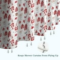 thumbnail image 6 of Red Christmas House and Tree Pattern Shower Curtain 36"x72" ,Bathroom Decorative Shower Curtains Set with 12 Hooks,Modern Waterproof Washable Shower Curtain, 6 of 6