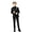 Black(3 Pcs), variant on ETHAN 3 Piece Toddler Suit for Boys Black Slim Fit Tuxedo for Boys Outfit for Prom Kids Size 2T
