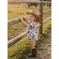 thumbnail image 6 of BemeyourBBs Newborn Baby Boys Cowboy Outfit Infant Summer Romper Shirt Clothes Cactus Horse Print Short Sleeve Lapel Button Down Bodysuit One Piece, 6 of 9