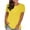 *Yellow, variant on ClodeEU Women's Short Sleeve Crew Neck Tee, Solid Color Casual Loose T-Shirt Red,Women's Plus M