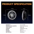 thumbnail image 4 of Foco Led 7''redondo 6000k H4 Faro Lupa Para Jeep/moto, 4 of 5