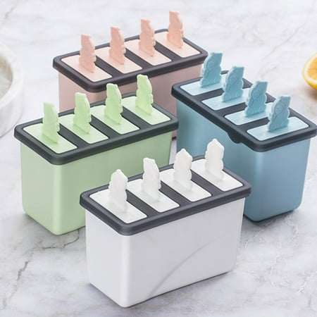 

Archer 4 Cavity Ice Pop Mold Non-stick Safe Plastic Retro Ice Cream Mould for Home