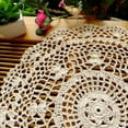 thumbnail image 5 of Handmade Cotton Table Mat with Lace - 10.8 Inch Circular Crochet Placemat for Dining & Christmas Table Decor (1PC), 5 of 5