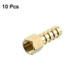 thumbnail image 3 of Uxcell 10 Pack Brass Hose Barb Fitting, 5/16" Bard x 1/8" NPT Female Hose Connector, 3 of 6