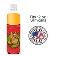 thumbnail image 4 of Norwich Terrier Cristmas Wreath Ultra Hugger for slim cans, 4 of 6
