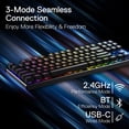 thumbnail image 3 of Teclado inalámbrico para juegos Redragon K660RGB-PRO K556 TKL, 3 of 9