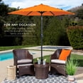 thumbnail image 4 of Best Choice Products 7.5ft Heavy-Duty Outdoor Market Patio Umbrella w/ Push Button Tilt, Easy Crank - Orange, 4 of 8