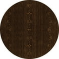 thumbnail image 1 of Ahgly Company Indoor Round Abstract Orange Contemporary Area Rugs, 7' Round, 1 of 1