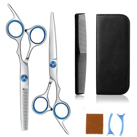 Professional Barber Shears Kit, 6.5 Inch Salon-Quality Hair Cutting Scissors with Ergonomic Handles, Adjustable Tension, Sharp Japanese Stainless Steel Blades, Includes Hair Comb