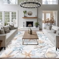 thumbnail image 3 of Coral Starfish Large Area Rugs 6x9 ft Ocean Coastal Summer Nautical Retro Washable Rug Non Slip Indoor Carpet Absorbent Floor Mat for Living Room Bedroom Dining Room, 3 of 9