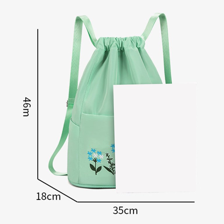 Harmtty Folding Storage Bag Large Capacity Waterproof Adjustable Embroidery Design Inner Zipper Multifunctional Oxford Cloth Women Embroidered