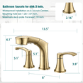 thumbnail image 2 of PROOX 8 in. Widespread Double Handle Bathroom Faucet with Pull Out Sprayer, 2 of 9