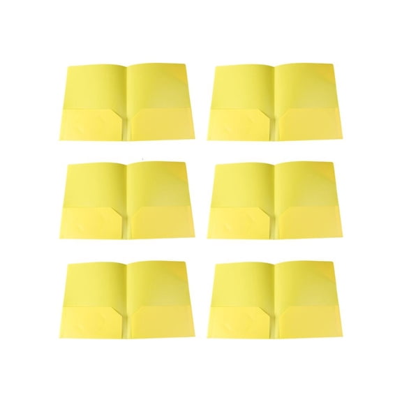 6Pcs Letter Size Folders with Two Pockets Water Resistant Double Pocket Presentation Folders 2 Pocket Document Organiser